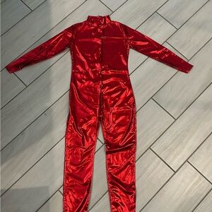 Shiny Red Jumpsuit